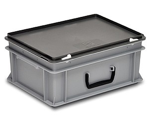 Plastová prepravka s vekom - kufor 400x300x184 mm