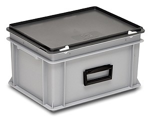 Plastová prepravka s vekom - kufor 400x300x235 mm