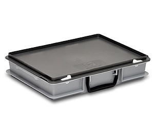 Plastová prepravka s vekom - kufor 400x300x81 mm