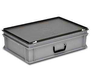 Plastová prepravka s vekom - kufor 600x400x184 mm